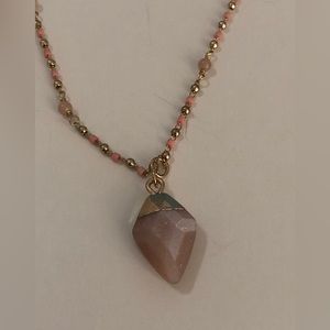 ⚡️⚡️Nordstrom Necklace Genuine Stone Beaded Lavender Pink Gold